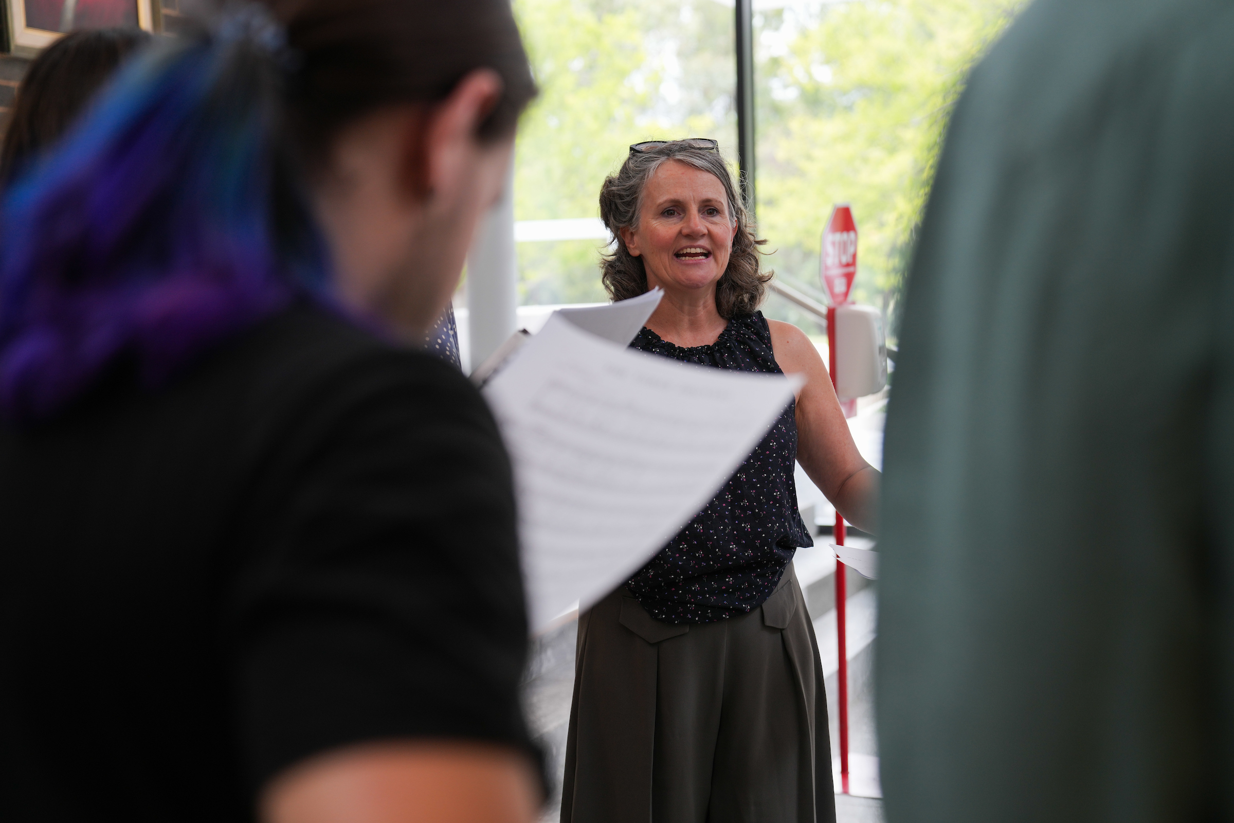 Sarah Mann sings with the JCSMR choir.