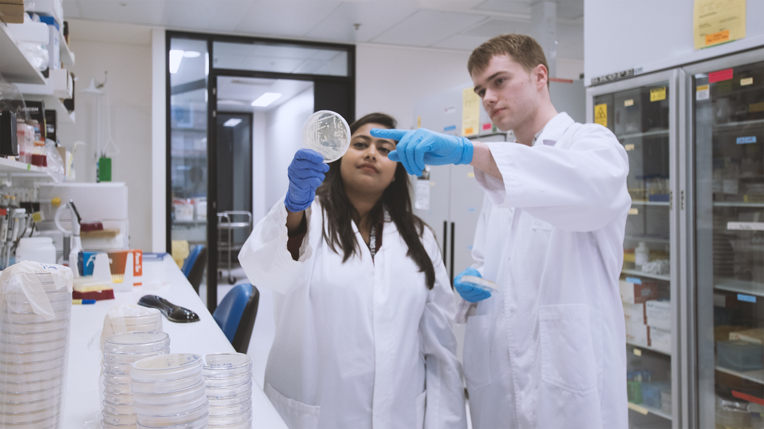 Dr Anukriti Mathur (left) and Callum Kay. Image: Ellie Hyde