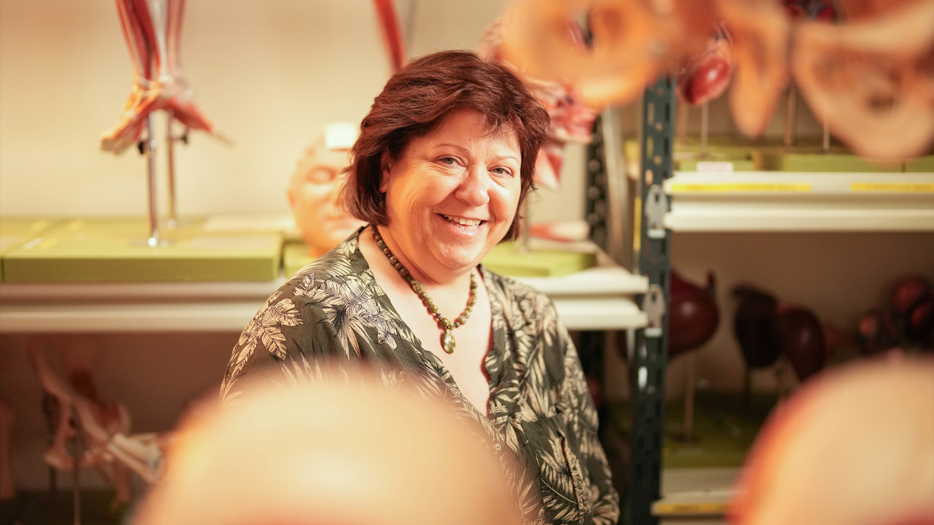 Associate Professor Krisztina Valter in the anatomy lab at the ANU School of Medicine and Psychology