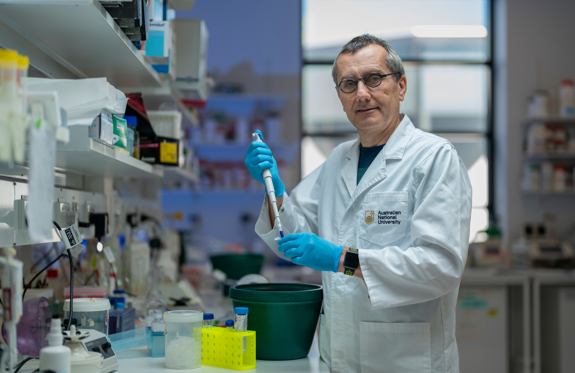 Professor Thomas Preiss in a lab at the John Curtin School of Medical Research.