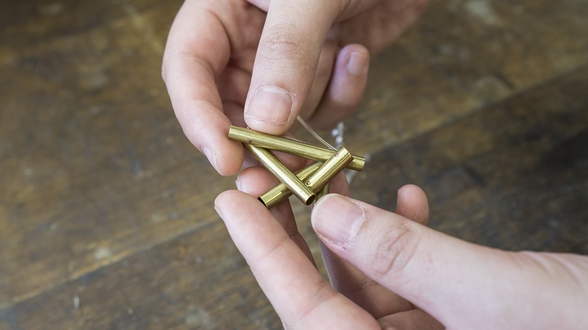 Metal pendant.