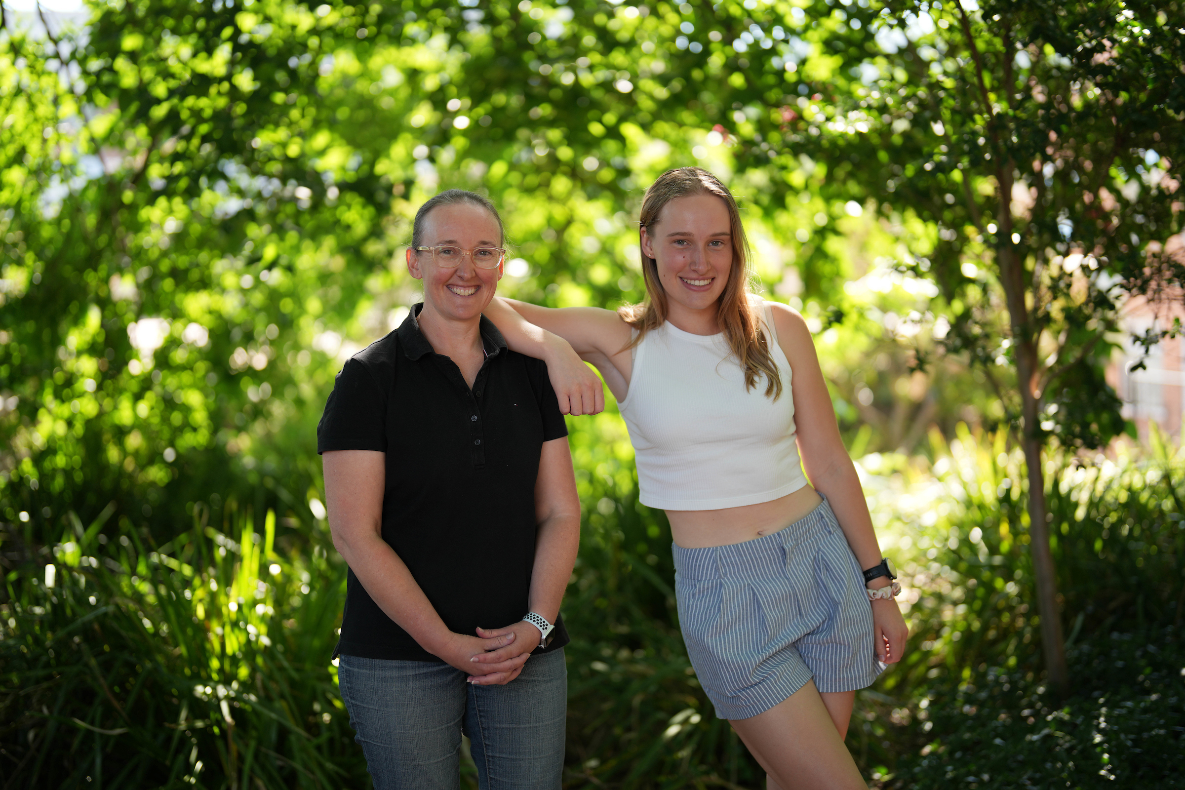 Charlotte and Jeanette Ryan. Photo: ANU/Tracey Nearmy Charlotte and Jeanette Ryan