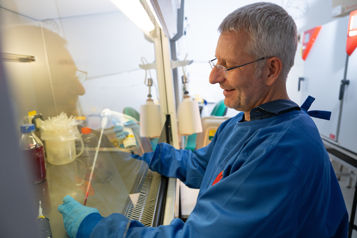 Professor Alexander Maier. Photo: Nic Vevers/ANU Lab experiment