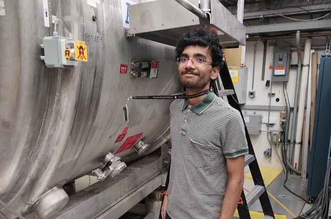 Photo: supplied Man at Heavy Ion Accelerator Facility