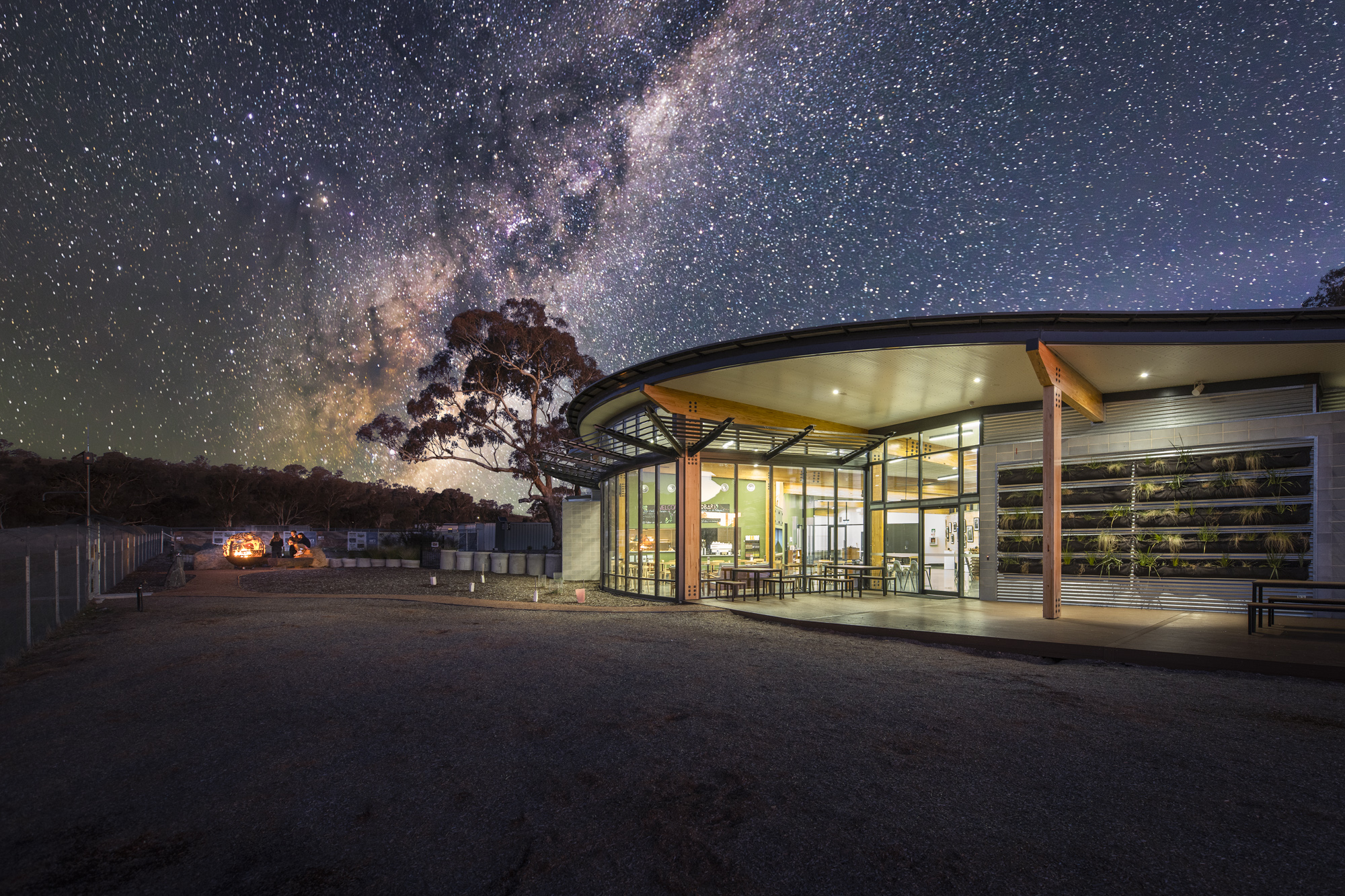 Wildbark at Mulligans Flat. Photo: Ari Rex, supplied Visitor centre under the Dark Emu at night