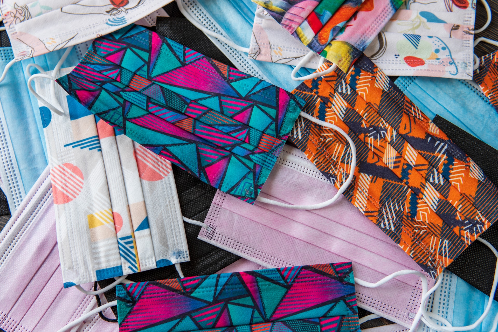 Colourful face masks