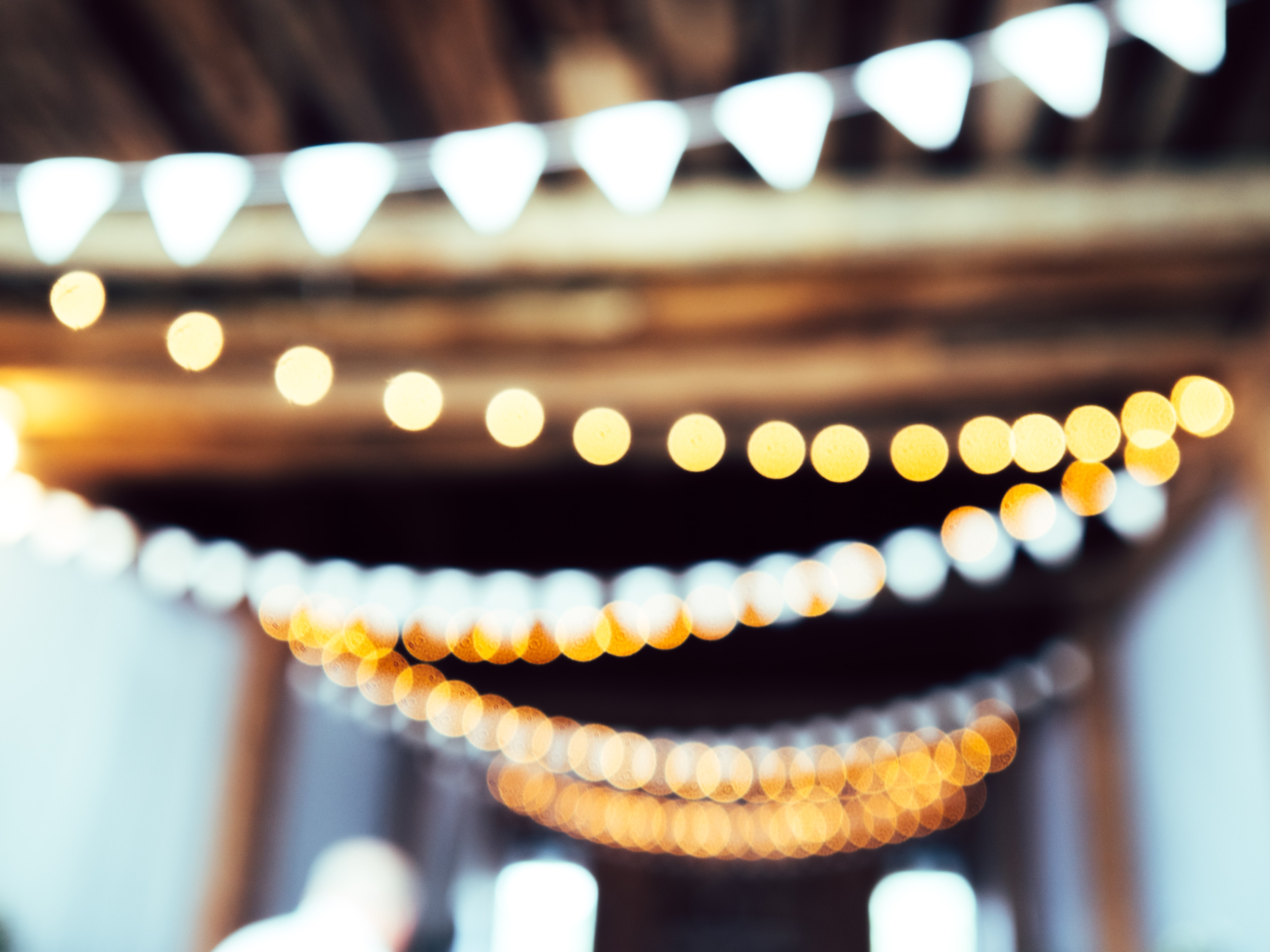 Lights and bunting