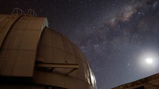 A dome against a night sky