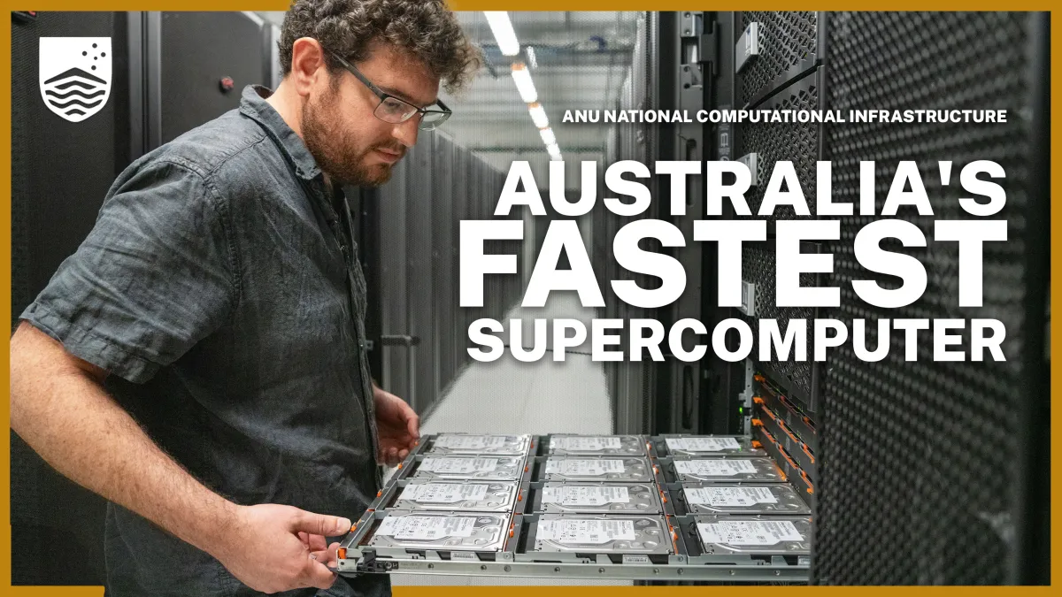 Preview image for the video "Take a tour of Australia's most powerful supercomputer".