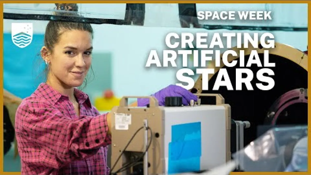 Preview image for the video "Inside the lab: creating artificial stars with lasers".