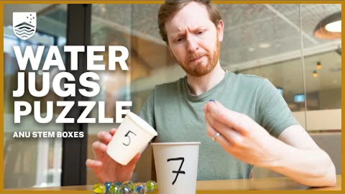Preview image for the video "Can you solve the water jug puzzle?".