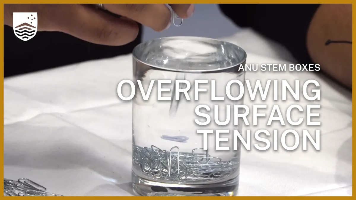 Preview image for the video "Overflowing surface tension | ANU STEM Boxes".
