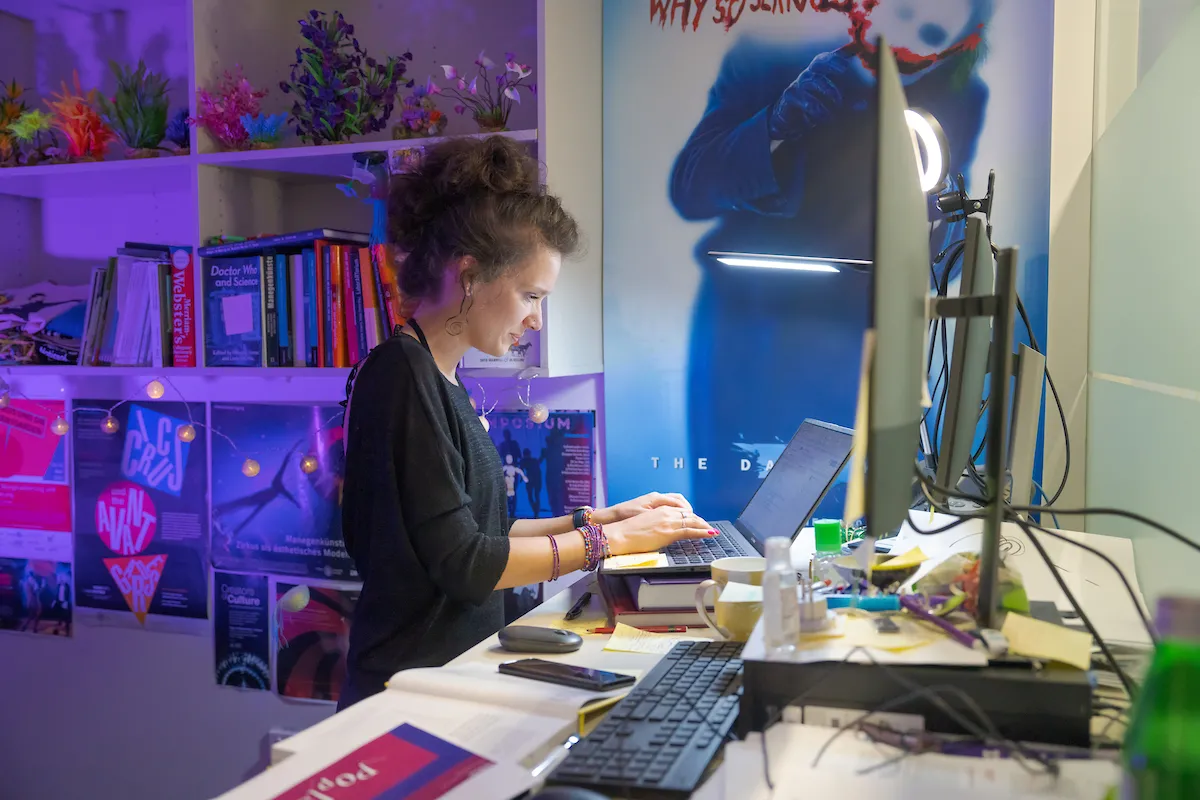 Woman at her desk