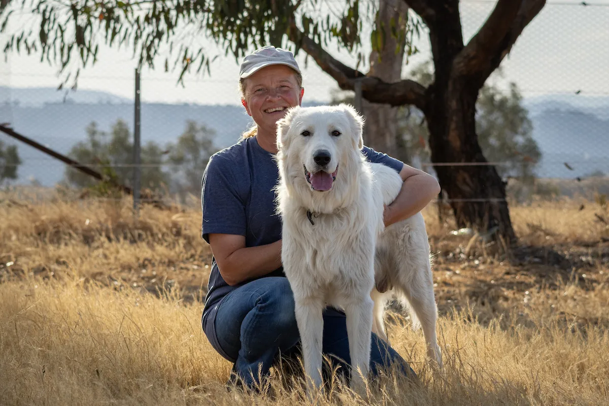 Woman with a dog
