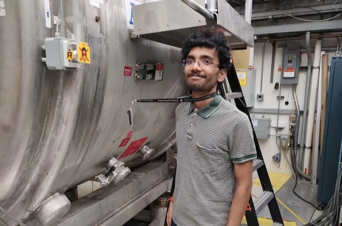Man at Heavy Ion Accelerator Facility