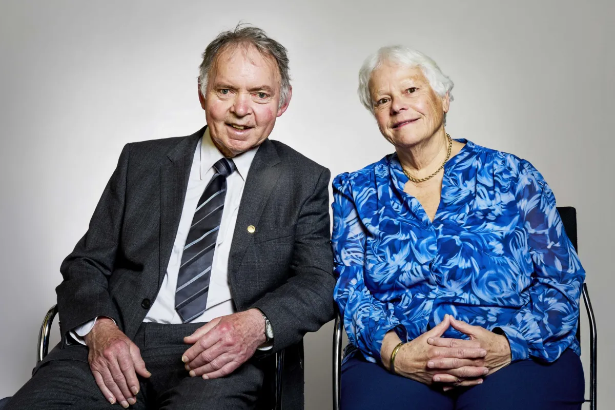Two scientists seated
