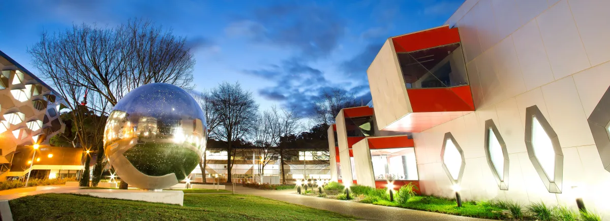 Science precinct at ANU at twilight