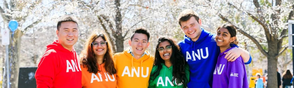Students in ANU hoodies