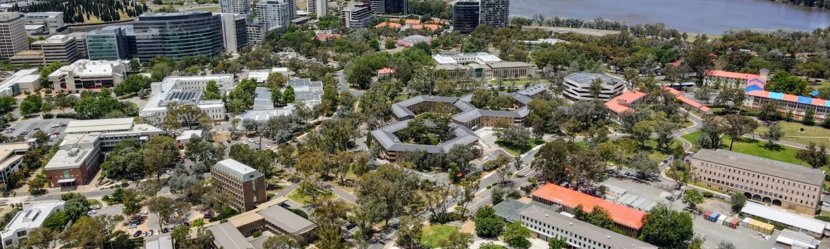 Aerial view of ANU