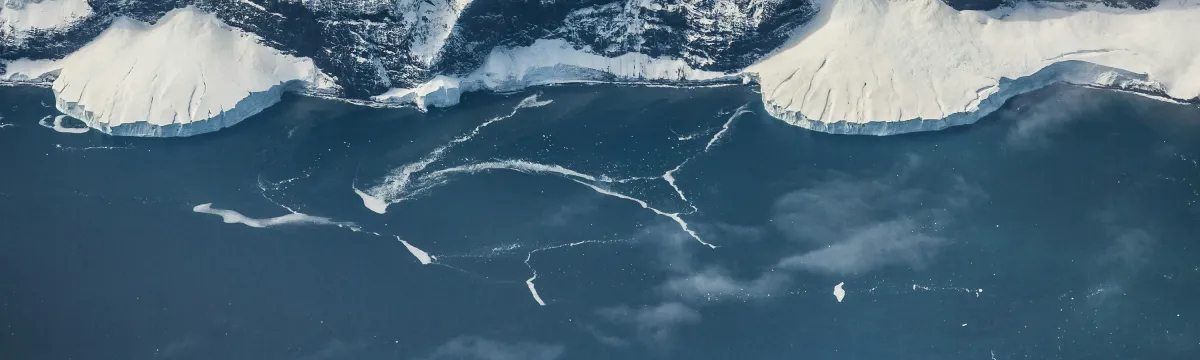 Antarctica ice from above
