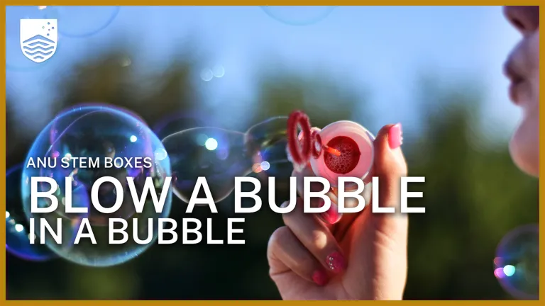 Blow a bubble in a bubble