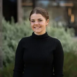 A smiling woman
