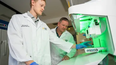 using a bioprinter in a lab