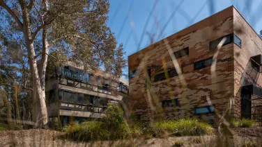 Building with garden in foreground.
