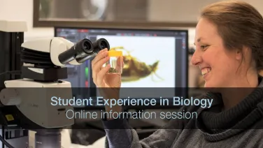Biology Student Experience Webinar - webinar thumbnail
