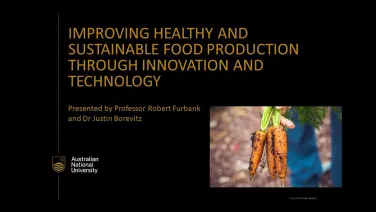  Improving healthy and sustainable food production through innovation and technology - Video cover