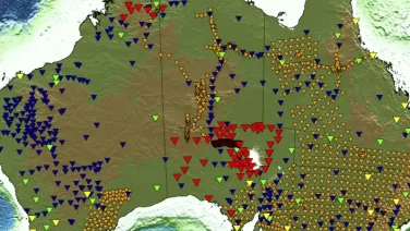 Geophysical map of Australia