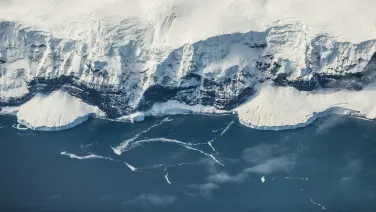 Antarctica ice from above